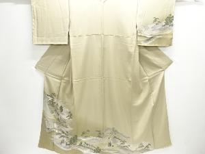 未使用品　時代人物風景模様訪問着